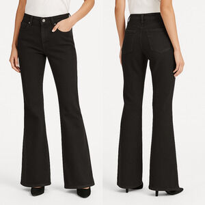 Ralph Lauren Black 5 Pocket High Waist Flared Jeans Womens Pants Size‎ 6